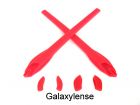 Galaxy Replacement Nose Pads + Ear Socks Rubber Kits For Oakley Flak 2 XL Or Flak 2 Red Color